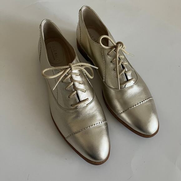 Cole Haan 'Go To Arden' Women's 7.5 Soft Gold Lace Up Oxford Metallic Lace Up - Picture 10 of 10